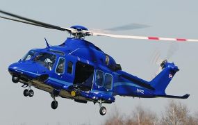 Nederlandse politiehelikopter in actie