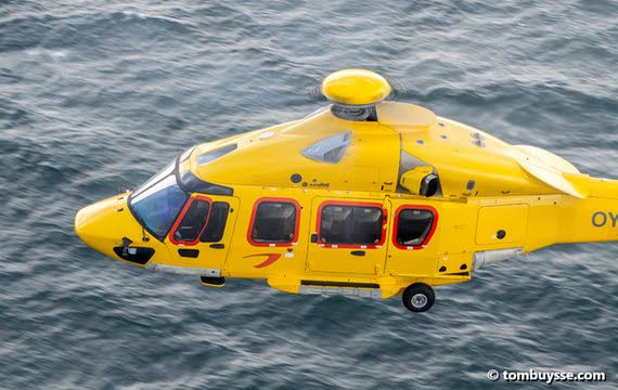 Air2Air shoot met Airbus H175 boven de Thorntonbank Wind Farm