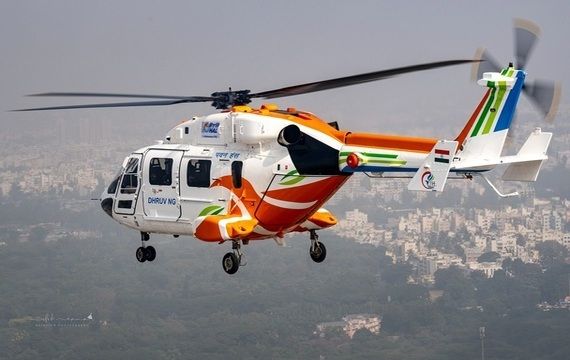 HAL maakt maidenvlucht met de nieuwe Dhruv NG helikopter