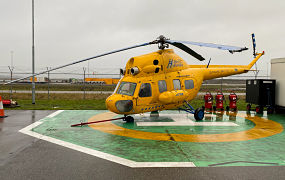 Op Schiphol staat een Poolse Mi-2 helikopter
