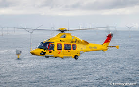 Air2Air shoot met Airbus H175 boven de Thorntonbank Wind Farm